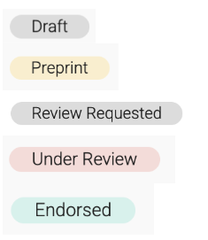 Preprint statuses