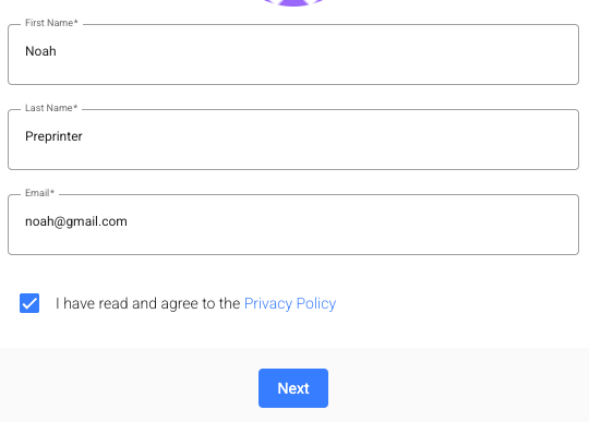 onboarding personal details